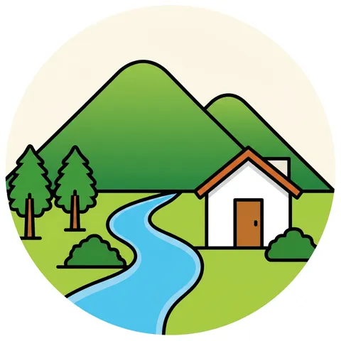 武蔵村山市の住宅地や自然に近い地域で蜂の巣ができやすい場所のイメージ